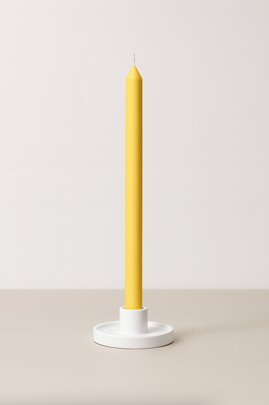Yellow 40cm Dinner Candles
