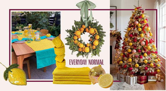 Yellow Christmas Table Styling: Sunshine on the Table