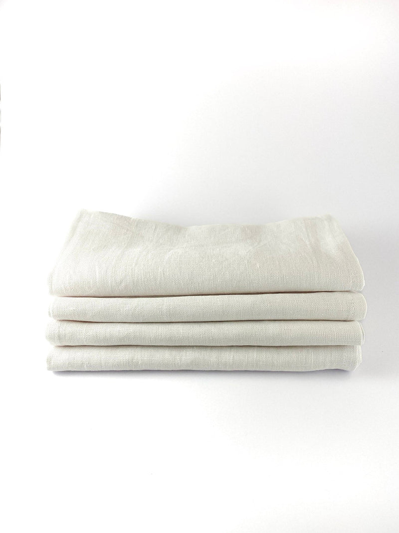 White linen napkins from Everyday Normal's Alabaster set