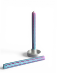 Neon Wiggle Dinner Candle — Pink & Blue
