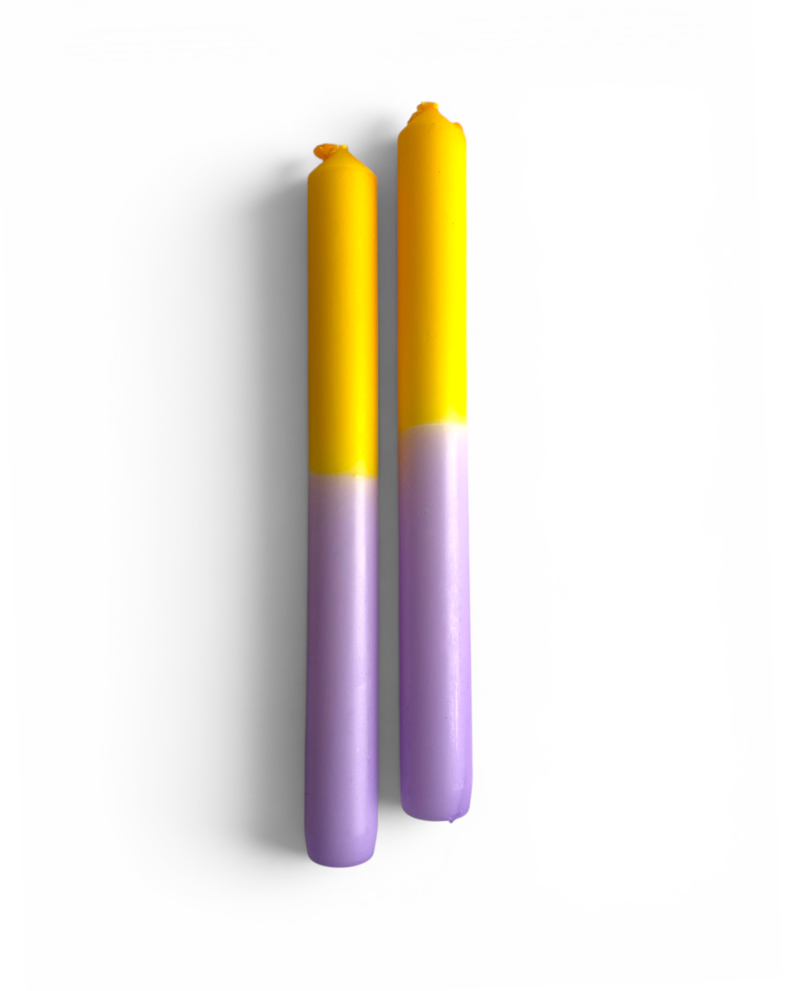 Lilac & Lemon Dip Dye Dinner Candle