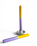 Lilac & Lemon Dip Dye Dinner Candle