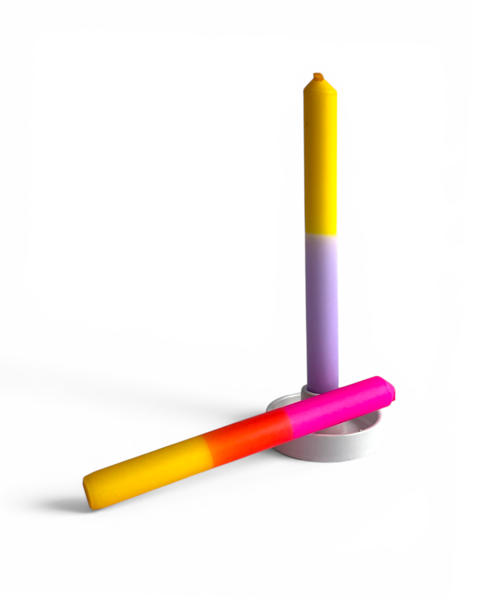 Sunset Sorbet Dip Dye Dinner Candle