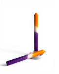 Autumn Sunset Dipped Candles - Orange and Purple