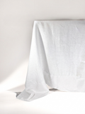 White 100% French Linen Tablecloth