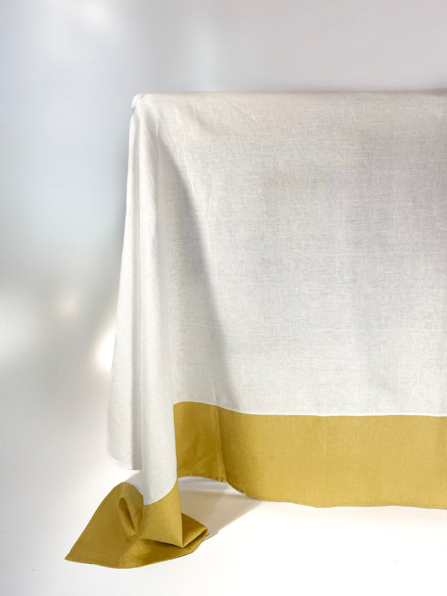 Citrus Twist Linen Tablecloth