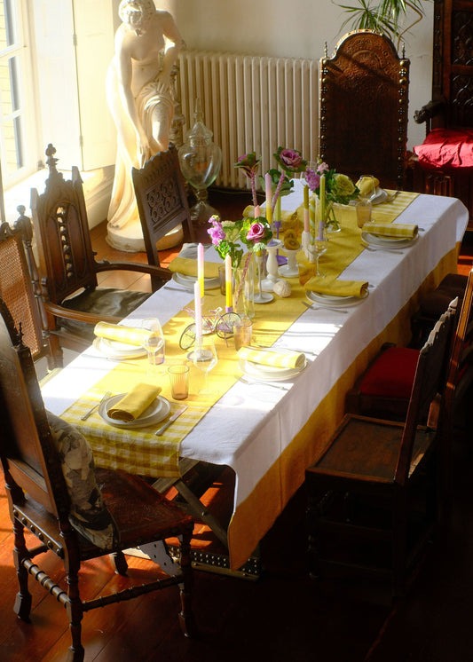 Citrus Twist Linen Tablecloth