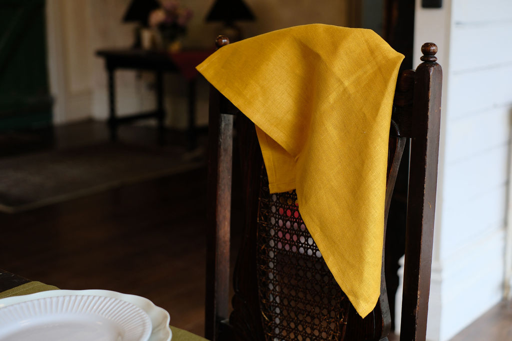 Marigold Plain Linen Napkins