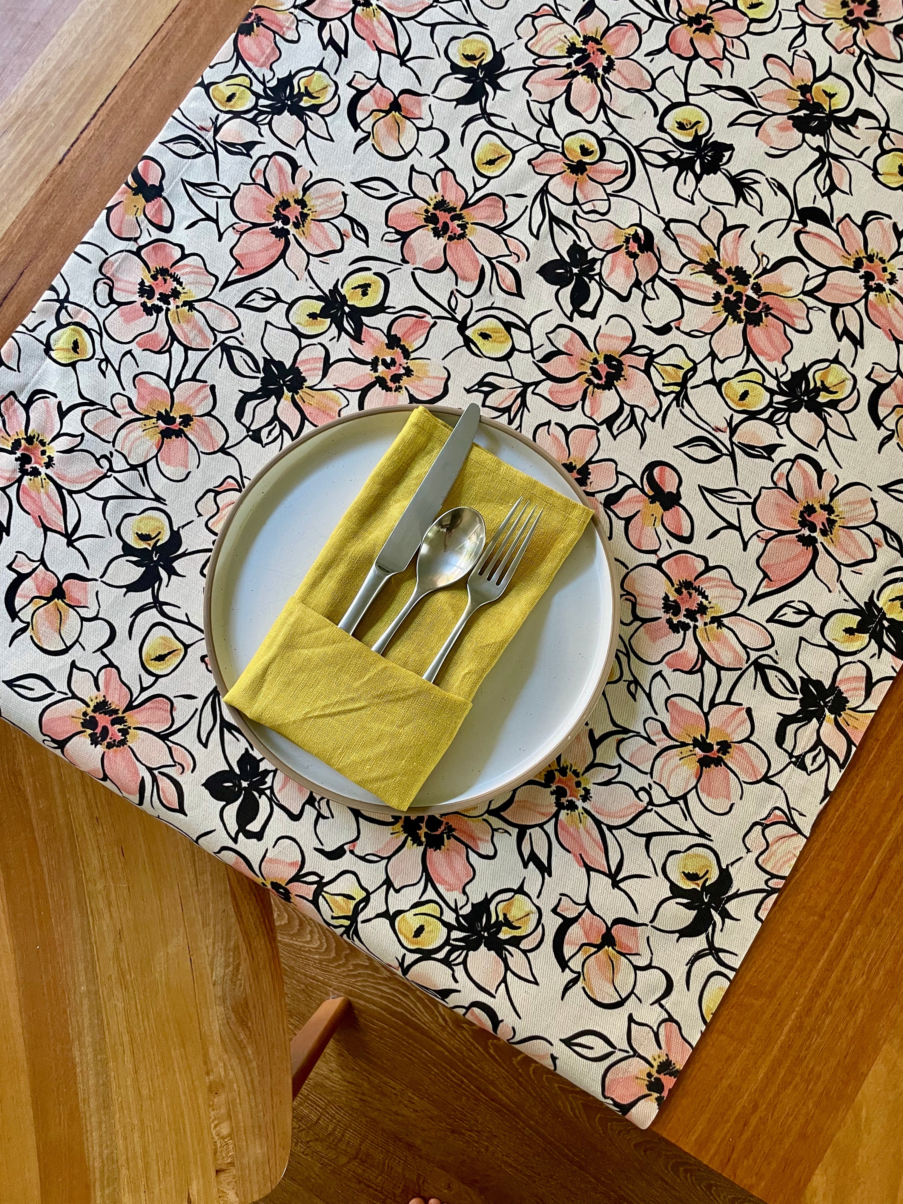 Blush Botanical Table Runner