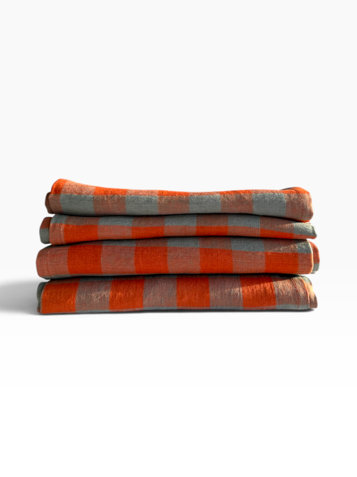 Coastal Summer Check Linen Napkins