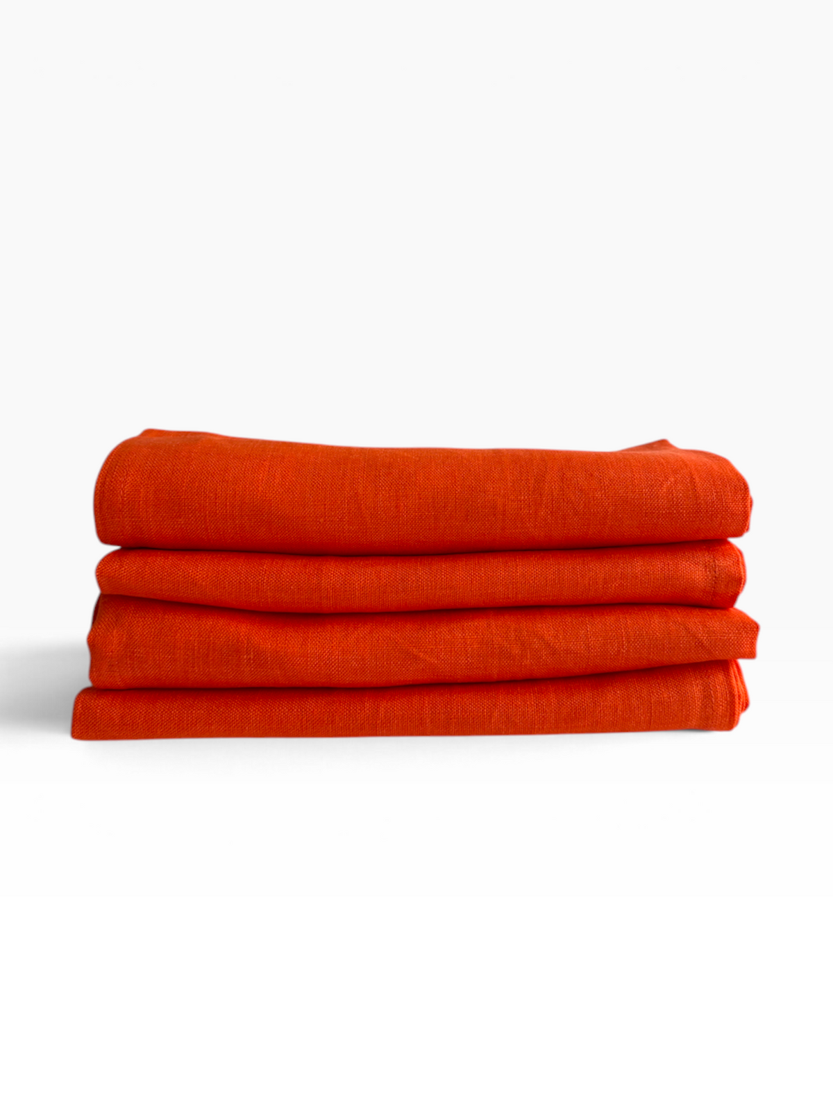 Spanish Orange Plain Linen Napkins