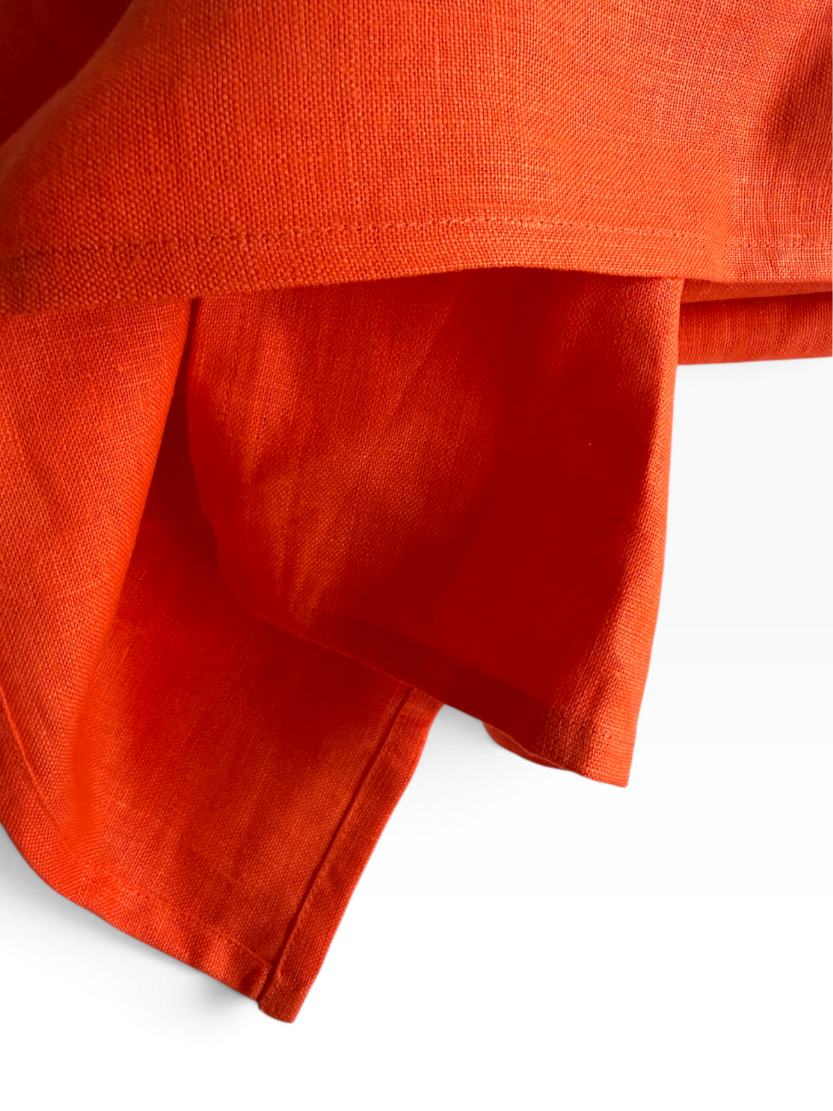 Spanish Orange Plain Linen Napkins