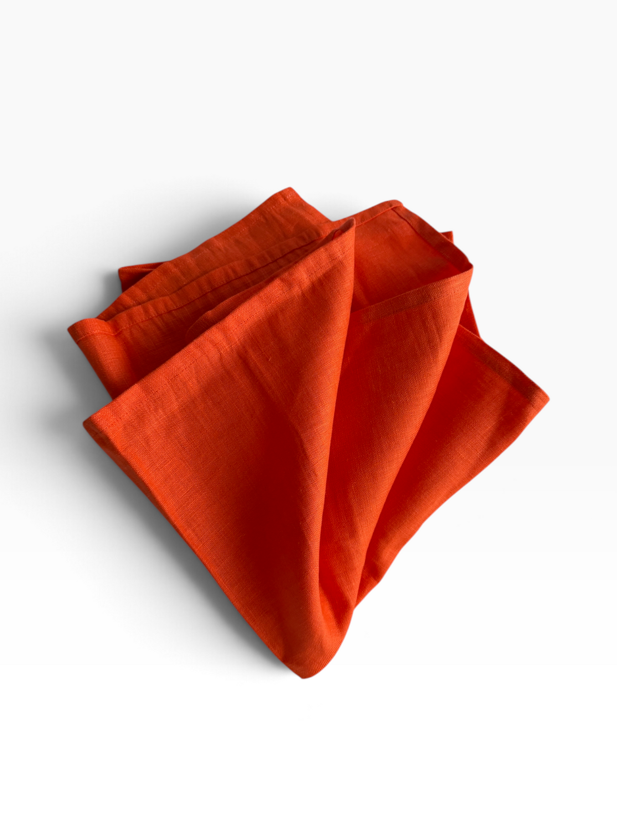 Spanish Orange Plain Linen Napkins