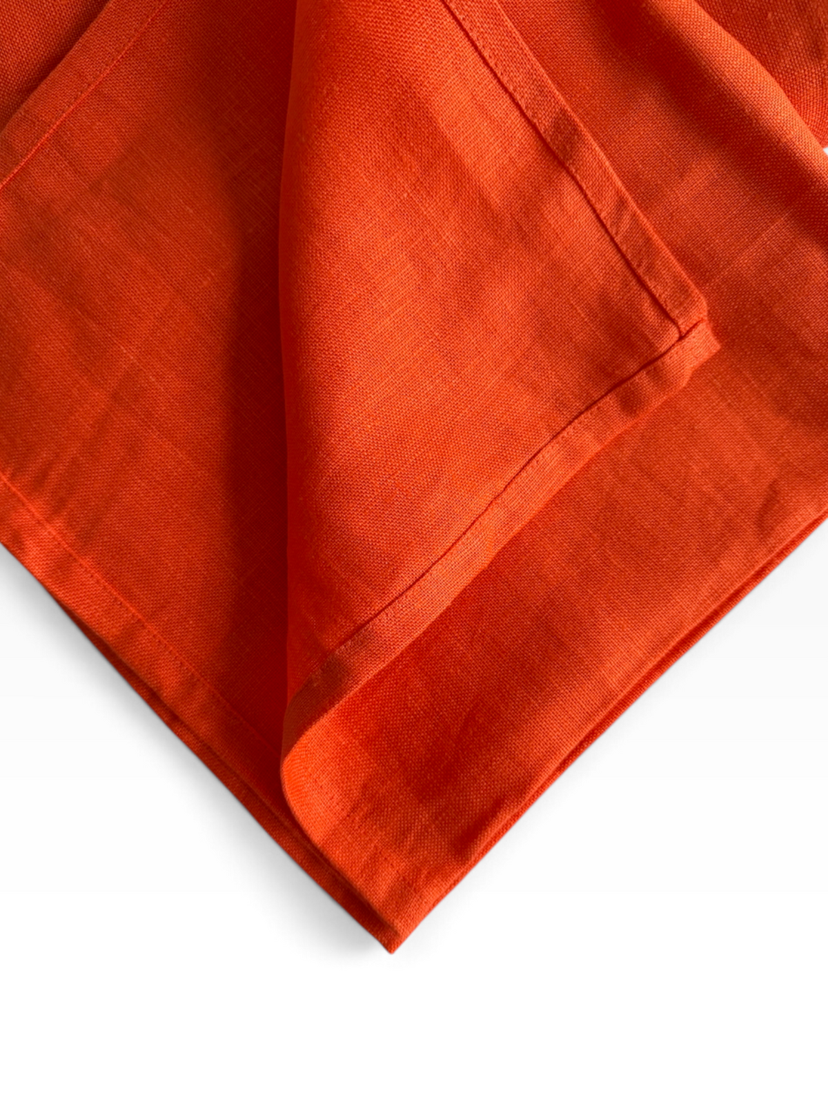 Spanish Orange Linen Table Runner
