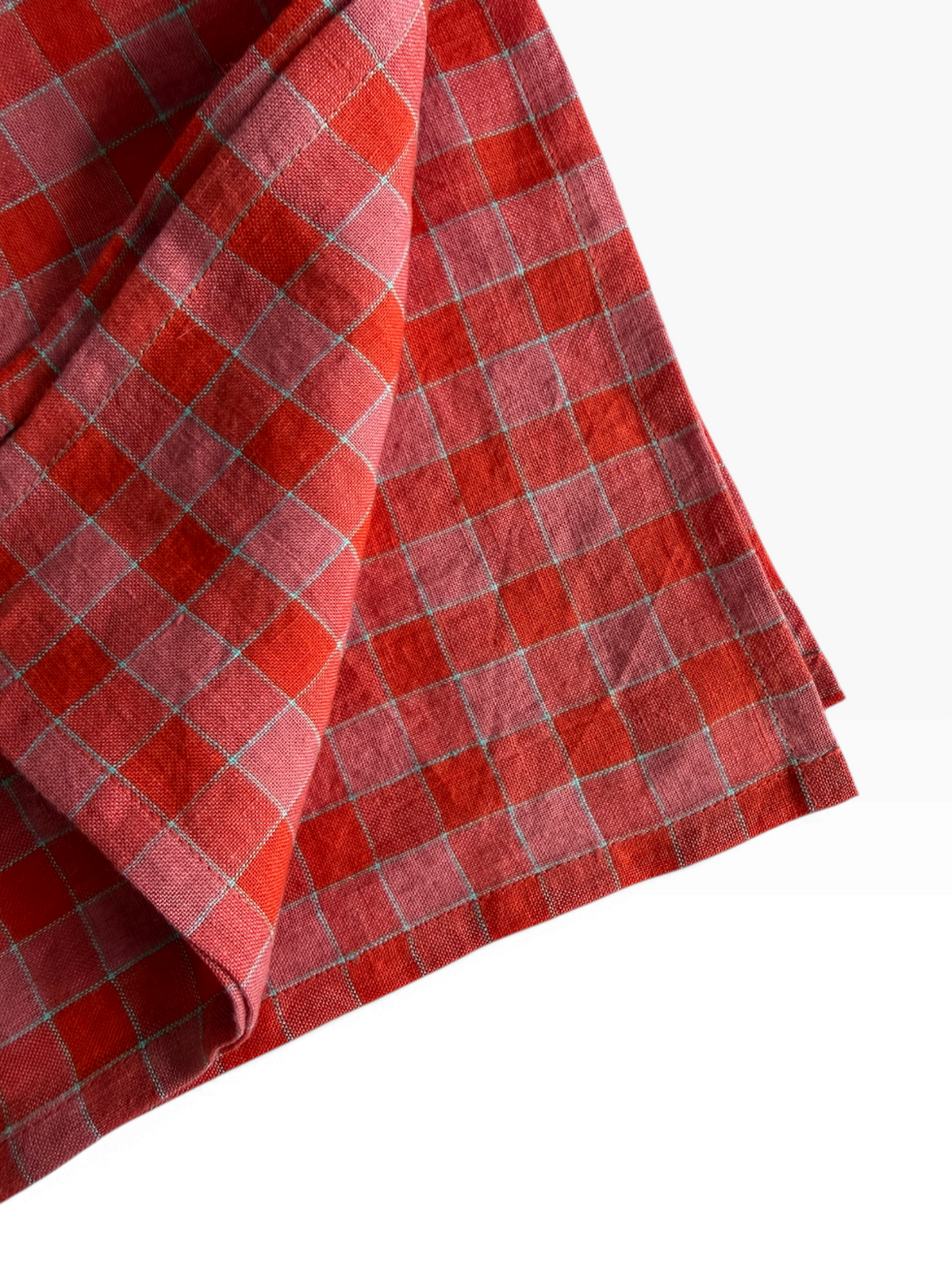 Rhubarb Checked Linen Napkins by Everyday Normal, photo 4