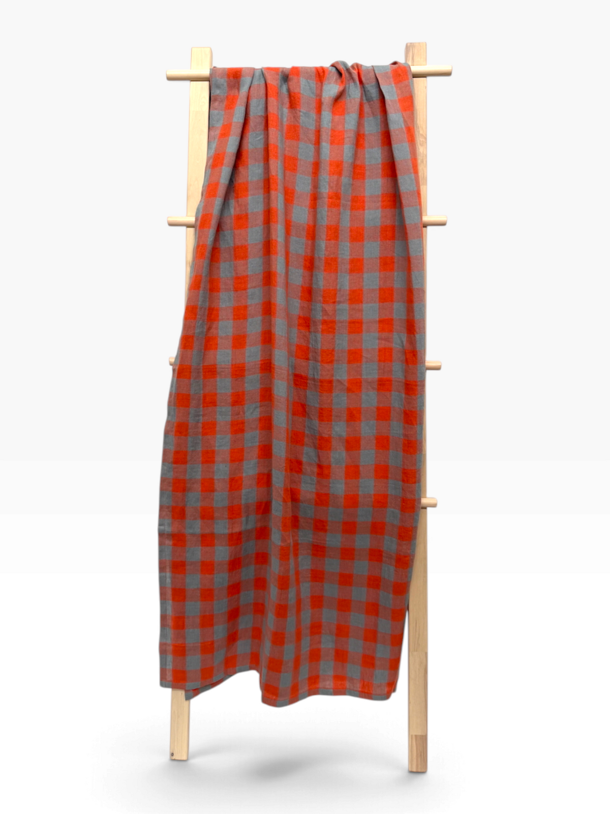 Coastal Summer Checkered Linen Tablecloth