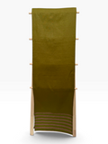 Olive and Mocha Stripe Linen Table Runner