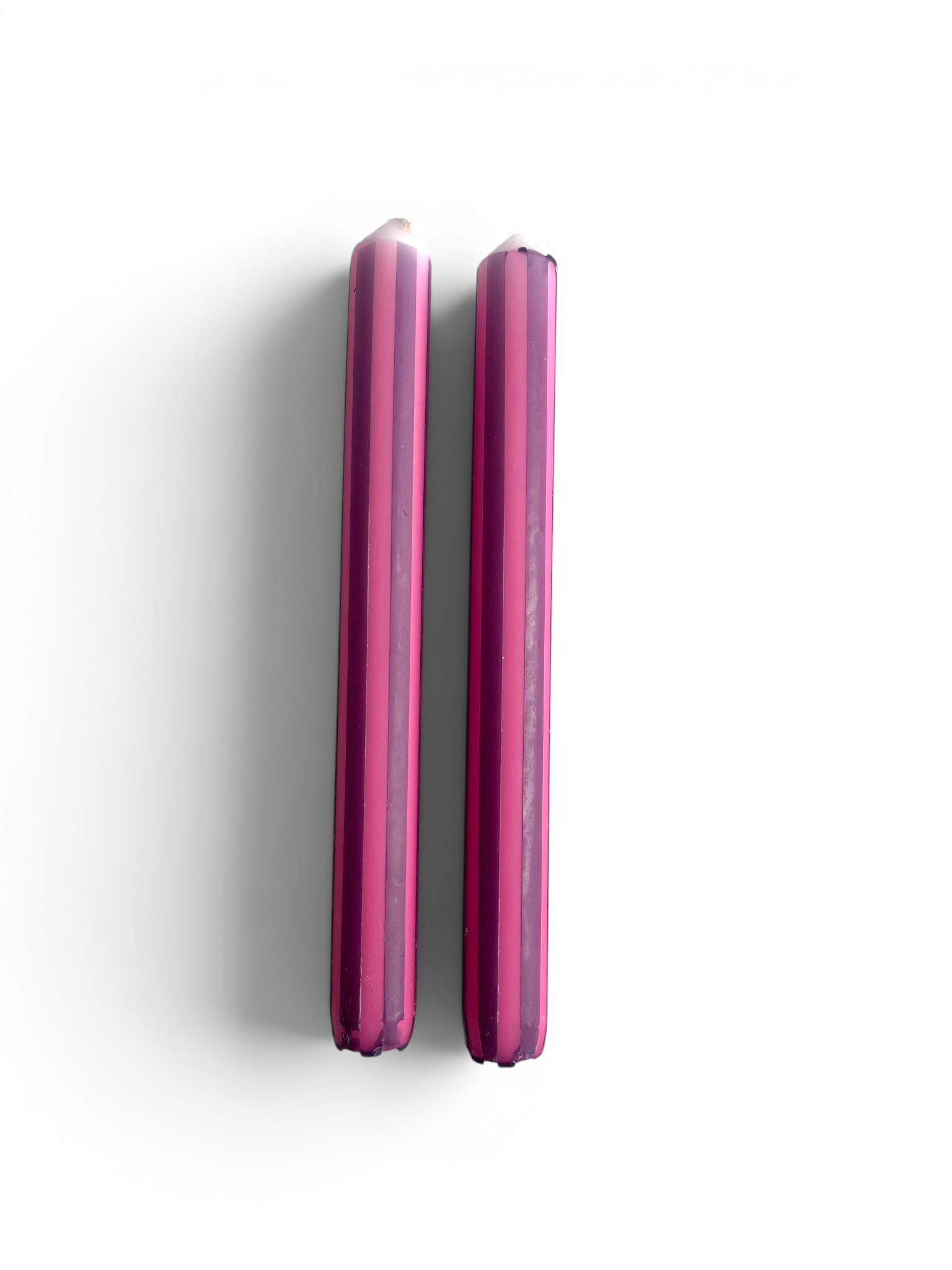Aubergine Barbie Autumn Pinstripes Dinner Candles