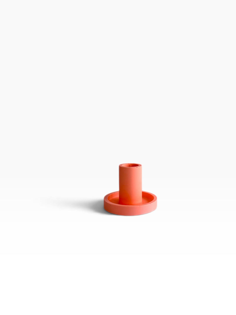 Coral Crush Jesmonite Candle Holder - Medium