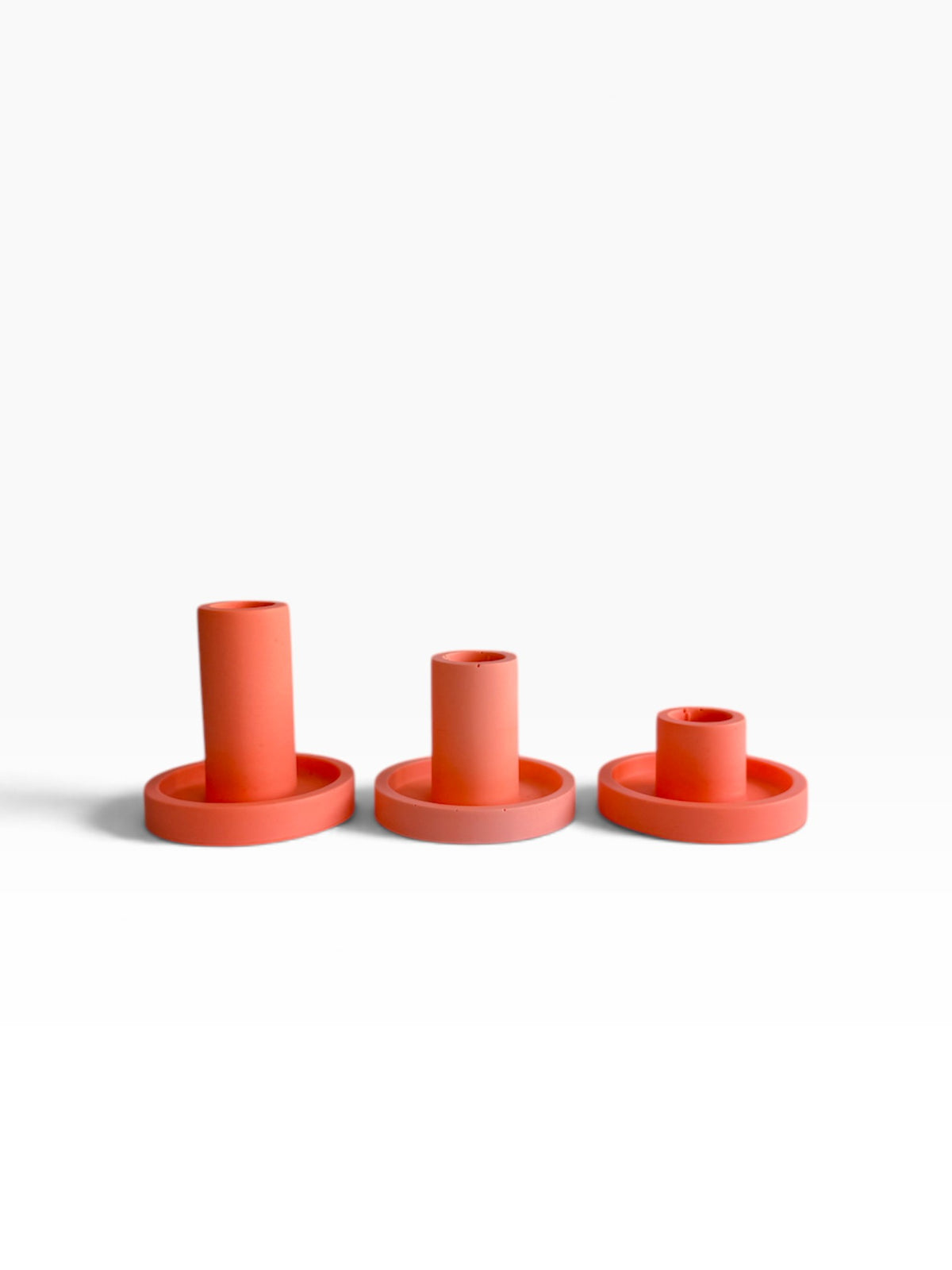 Coral Crush Jesmonite Candle Holder - Medium