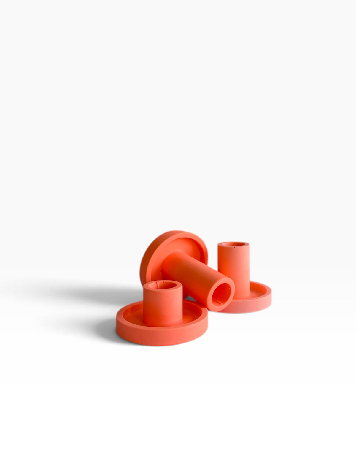 Coral Crush Jesmonite Candle Holder - Large