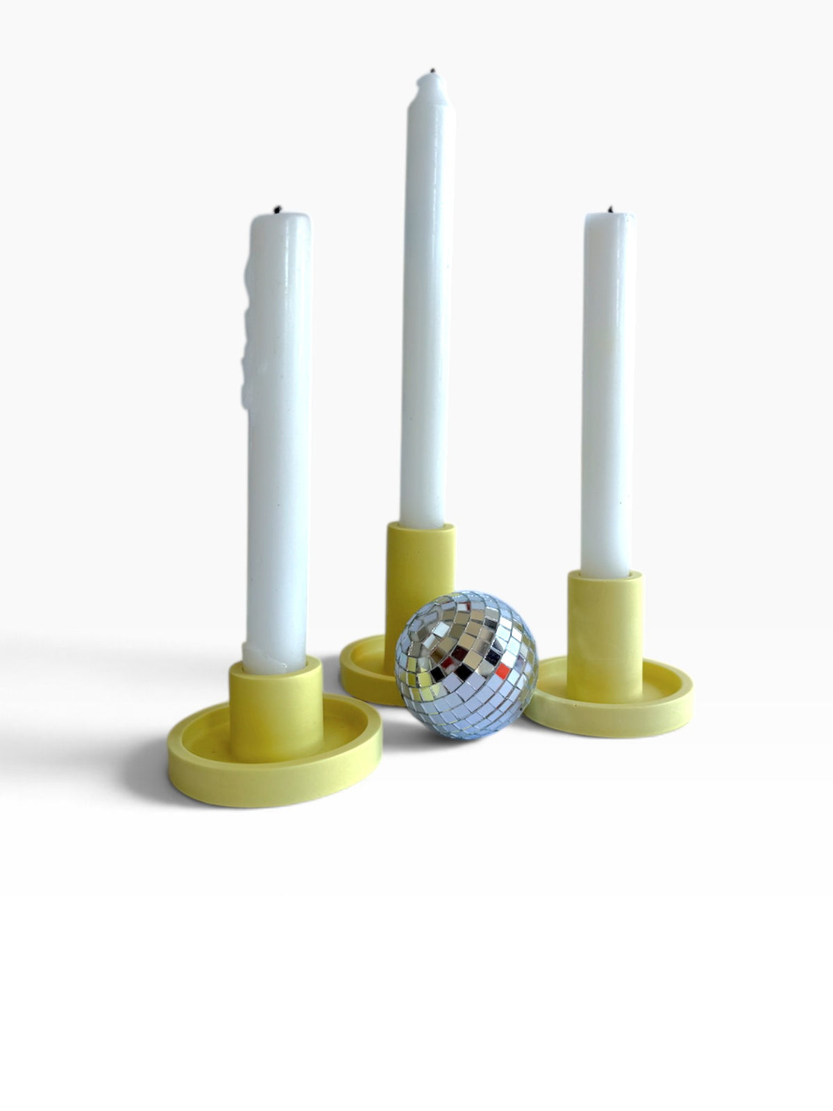 Lemon Drop Jesmonite Candle Holder - Medium