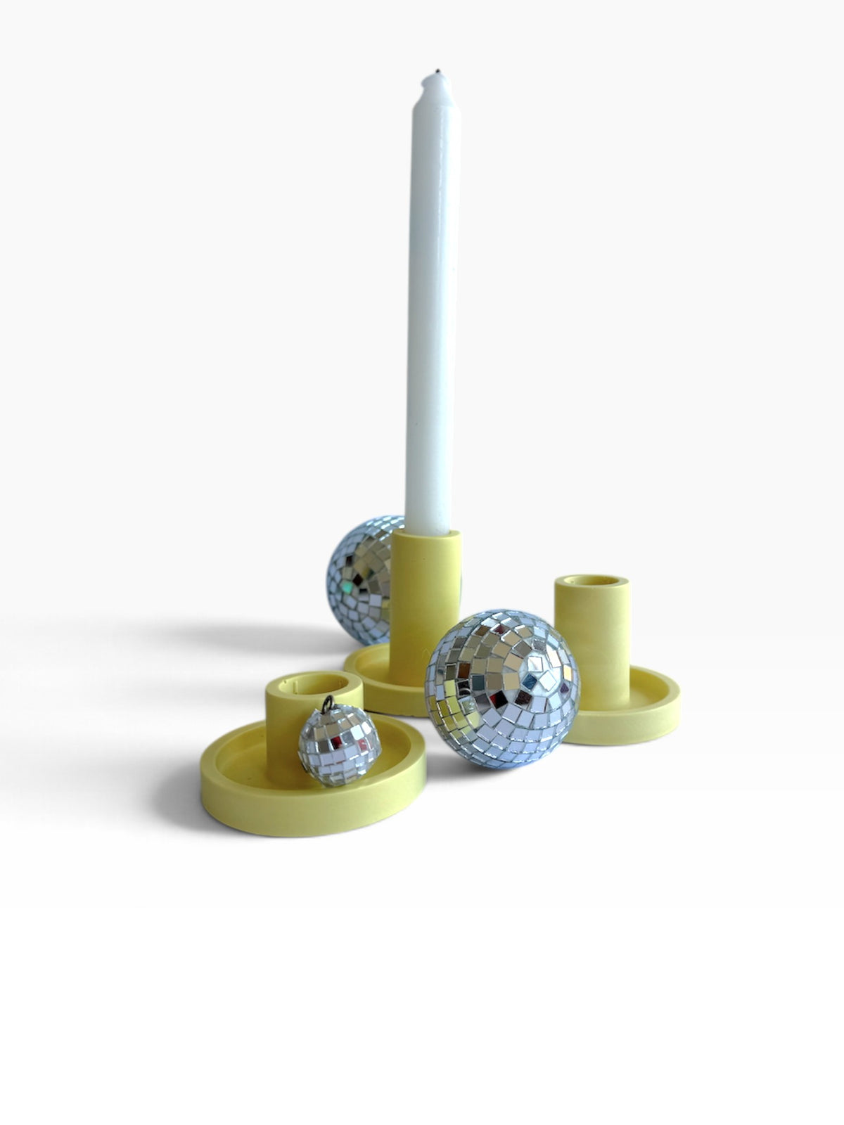 Lemon Drop Jesmonite Candle Holder - Small