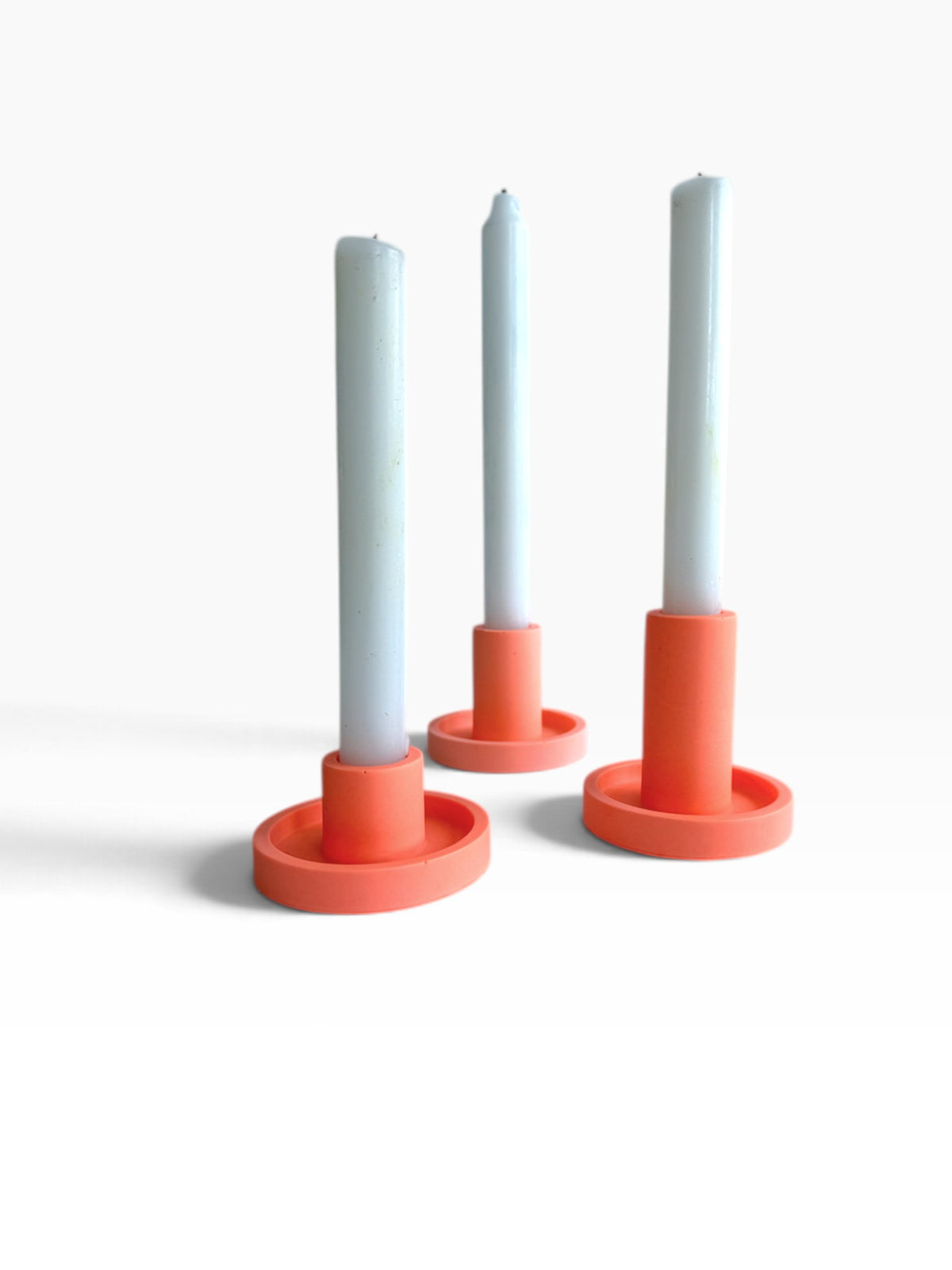 Coral Crush Jesmonite Candle Holder - Medium