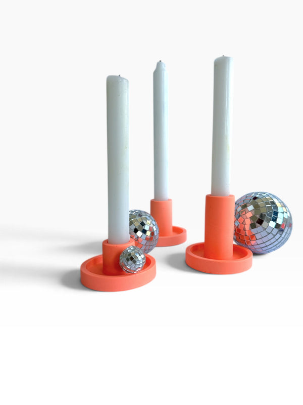 Coral Crush Jesmonite Candle Holder - Large