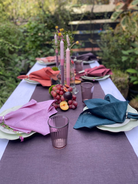Plum Riot Linen Table Runner