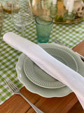 Green gingham linen table runner from Everyday Normal's Lettuce Entertain You