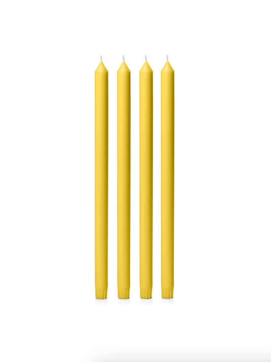 Yellow 40cm Dinner Candles