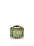 Chartreuse Glass Candle Holder - Short