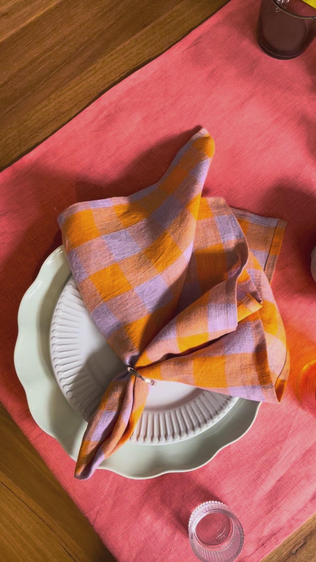 Coral Crush Table Runner